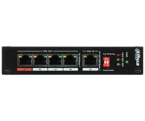 SWITCH POE / EXTENDER PFT1500 5-PORTOWY DAHUA