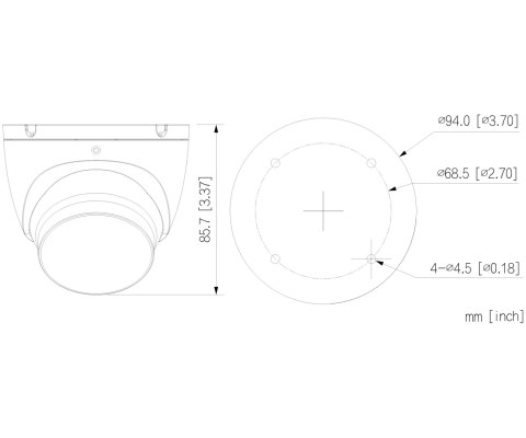 KAMERA AHD, HD-CVI, HD-TVI, PAL HAC-HDW1500TLM-IL-A-0280B-S3-DIP - 5 Mpx 2.8 mm DAHUA
