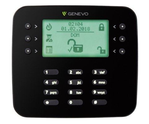 KLAWIATURA DO CENTRALI ALARMOWEJ LCD-SL-BK GENEVO