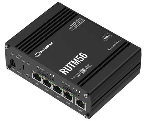 PUNKT DOSTĘPOWY DUAL 5G +ROUTER RUTM56 Dual SIM + eSIM Wi-Fi 5, : 2.4 GHz, 5 GHz, 867 Mb/s Teltonika
