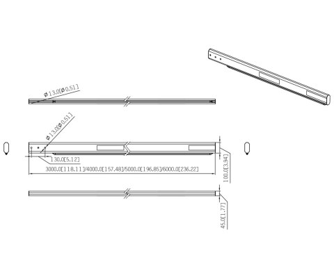 RAMIĘ SZLABANU IPMECD-0262-M40 4000 mm DAHUA