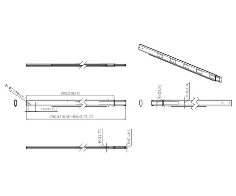 TELESKOPOWE RAMIĘ SZLABANU IPMECD-0262-M2745 (2700 ... 4500) mm DAHUA
