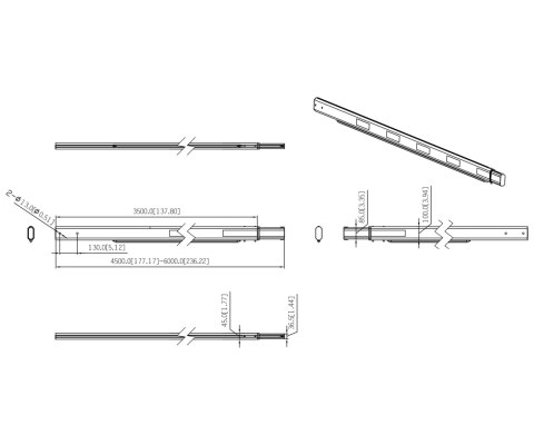 TELESKOPOWE RAMIĘ SZLABANU IPMECD-0262-M4560 (4500 ... 6000) mm DAHUA