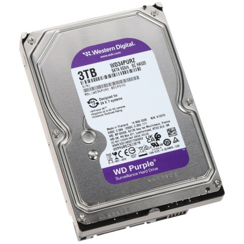 DYSK DO REJESTRATORA HDD-WD34PURZ 3TB 24/7 WESTERN DIGITAL