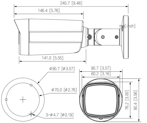 KAMERA AHD, HD-CVI, HD-TVI, PAL HAC-HFW1801TH-IL-A-0360B-S3-DIP Smart Dual Light - 4K UHD 3.6 mm DAHUA