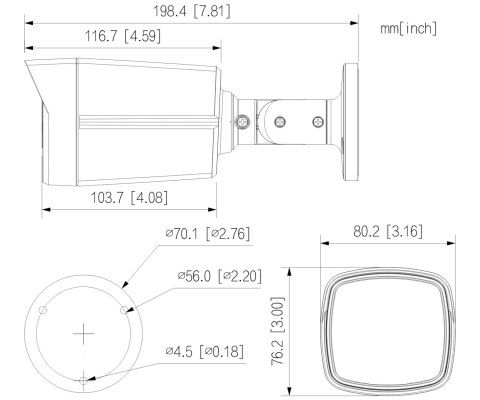 KAMERA AHD, HD-CVI, HD-TVI, PAL HAC-HFW1801TLM-IL-A-0280B-S3-DIP Smart Dual Light - 8 Mpx 4K UHD 2.8 mm DAHUA