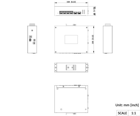 ZARZĄDZALNY SWITCH PRZEMYSŁOWY POE DS-3T1506HP-EI-UPS/NO POWER UNIT 4-PORTOWY SFP Hikvision
