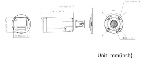 KAMERA IP DS-2CD1B47G3H-LIUF/SRB 2.8MM PL ColorVu 3.0 - 4 Mpx Hikvision