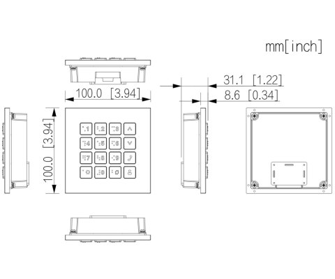 MODUŁ KLAWIATURY VTO4103FB-MK DO MODUŁU VTO4103FB DAHUA