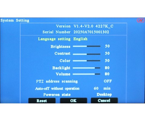 MONITOR AHD, HD-CVI, HD-TVI, PAL MS-ACT50-4K-V2 5 "