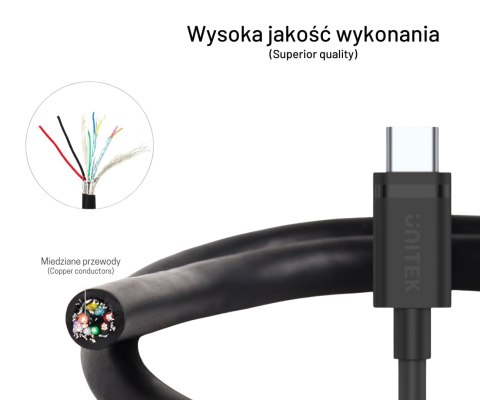 PRZEWÓD USB3.1-A/USB-C/3.0M-UNITEK USB-A/USB-C 3.0 m UNITEK