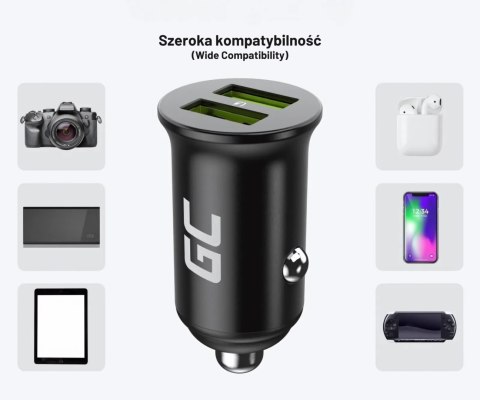 ŁADOWARKA SAMOCHODOWA USB CADM-GC-36AA Green Cell