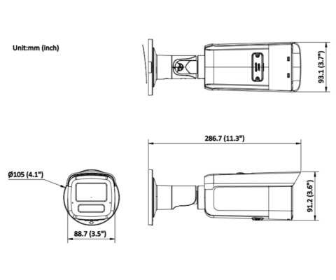 KAMERA WANDALOODPORNA IP DS-2CD2T83G2-2LI(2.8MM)/PL Smart Hybrid Light AcuSense - 8 Mpx, 4K UHD 2.8 mm Hikvision