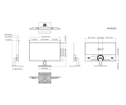 MONITOR HDMI, DP, AUDIO LM24-C301B 23.8 " DAHUA