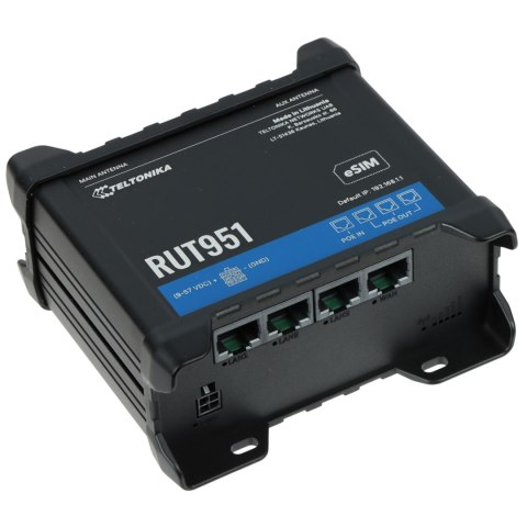 PUNKT DOSTĘPOWY 4G LTE +ROUTER RUT951 Dual SIM 2.4 GHz 300 Mb/s Teltonika