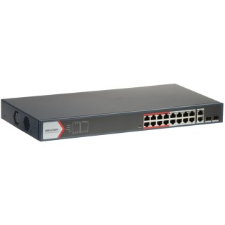 SWITCH POE DS-3E1318P-EI(B) 16-PORTOWY SFP Hikvision