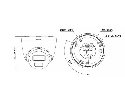 KAMERA IP DS-2CD1343G2-LIUF/SL(2.8MM)/PL Smart Hybrid Light - 4 Mpx Hikvision