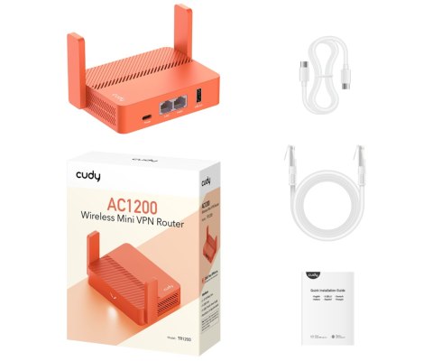 ROUTER VPN TR1200 Wi-Fi 2.4 GHz, 5 GHz 300 Mb/s + 867 Mb/s CUDY