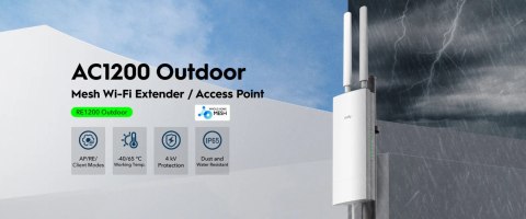 UNIWERSALNY WZMACNIACZ SIECI BEZPRZEWODOWEJ RE1200 OUTDOOR 2.4 GHz, 5 GHz CUDY