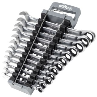 ZESTAW KLUCZY PŁASKICH Z GRZECHOTKĄ OCZKOWĄ WH-WRENCH/44665 WIHA