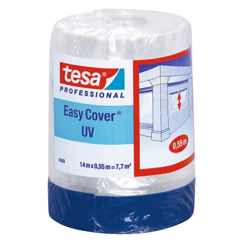 FOLIA OCHRONNA Z TAŚMĄ EASY-COVER/UV/14X550 TESA