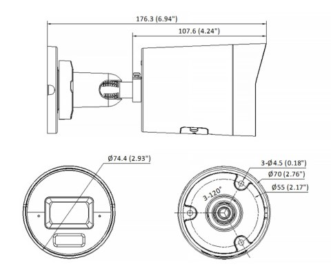 KAMERA IP DS-2CD2043G2-LI2U(2.8MM)/PL AcuSense Smart Hybrid Light - 4 Mpx Hikvision