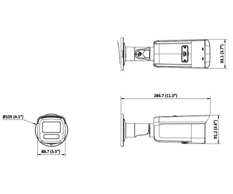 KAMERA IP DS-2CD2T63G2-2LI(2.8MM)/PL Smart Hybrid Light AcuSense - 6 Mpx Hikvision