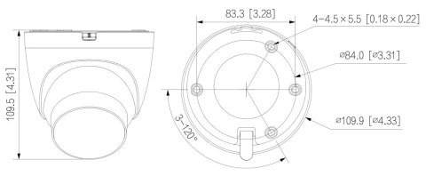 KAMERA IP IPC-HDW2849T-S-LED-0280B-PRO WizSense WizColor - 8 Mpx 2.8 mm DAHUA