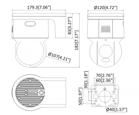 KAMERA IP OBROTOWA ZEWNĘTRZNA DS-2DE3A400BW-DE/W(F1)(T5)/PL AcuSense - 4 Mpx 4 mm Hikvision