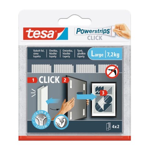 RZEPY SAMOPRZYLEPNE POWERSTRIPS-CLICK/LARGE TESA