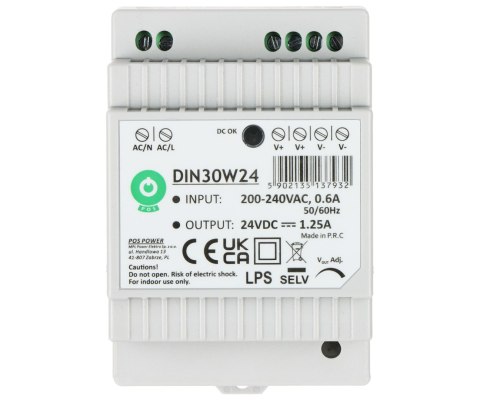 ZASILACZ IMPULSOWY DIN30W24 POS