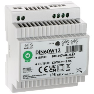 ZASILACZ IMPULSOWY DIN60W12 POS
