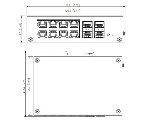 SWITCH POE HS4412-8ET-120 8-PORTOWY + 4 x SFP DAHUA