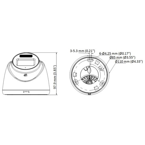 KAMERA AHD, HD-CVI, HD-TVI, PAL DS-2CE78U0T-LF(2.8MM) Smart Hybrid Light - 8.3 Mpx 4K UHD 2.8 mm Hikvision