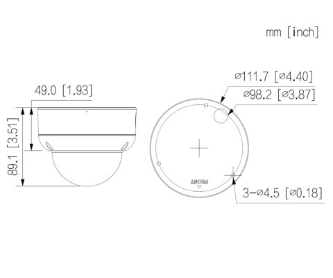 KAMERA WANDALOODPORNA IP IPC-HDBW3849E-AS-IL-0280B-BLACK WizSense Smart Dual Light - 8 Mpx 4K UHD 2.8 mm DAHUA