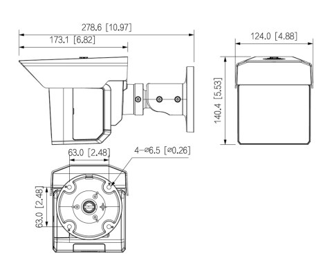 POTRÓJNA KAMERA IP IPC-MFW5241T2-E3-ASE-0360/1200/2500B WizMind 3 x 1080p 3.6 mm + 12 mm + 25 mm DAHUA