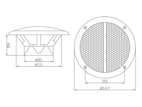 GŁOŚNIK SUFITOWY WS-150 50 W BLOW