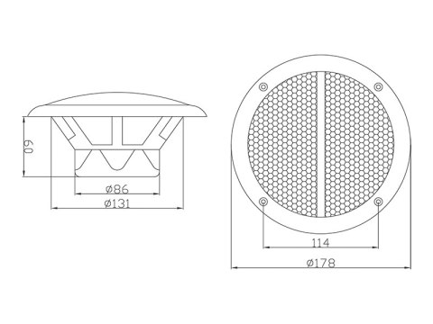 GŁOŚNIK SUFITOWY WS-180 80 W BLOW