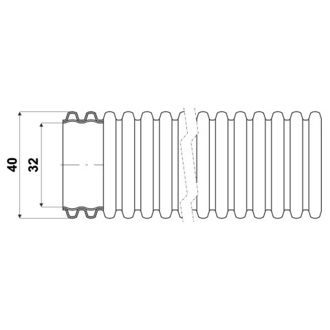 RURA KARBOWANA KF-09040/25M arot 25 m Ø 40 mm KOPOS