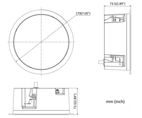 SIECIOWY GŁOŚNIK SUFITOWY DS-QAZ1203G1-BE 3 W Hikvision