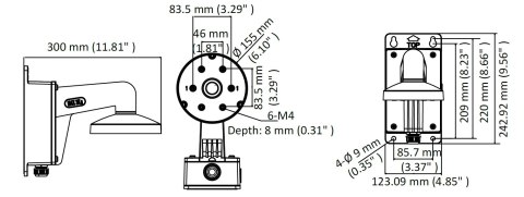 UCHWYT KAMERY DS-1473ZJ-155B Hikvision