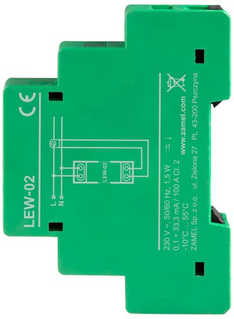 MONITOR ENERGII ELEKTRYCZNEJ LEW-02 JEDNOFAZOWY ZAMEL