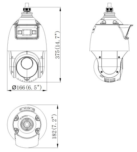 KAMERA IP SZYBKOOBROTOWA DS-2SE4C425MWG-E(14F0) TandemVu ColorVu - 3.7 Mpx 4.8 ... 120 mm Hikvision