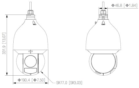 KAMERA IP SZYBKOOBROTOWA SD5A425GB-HNR - 3.7 Mpx 5 ... 125 mm DAHUA