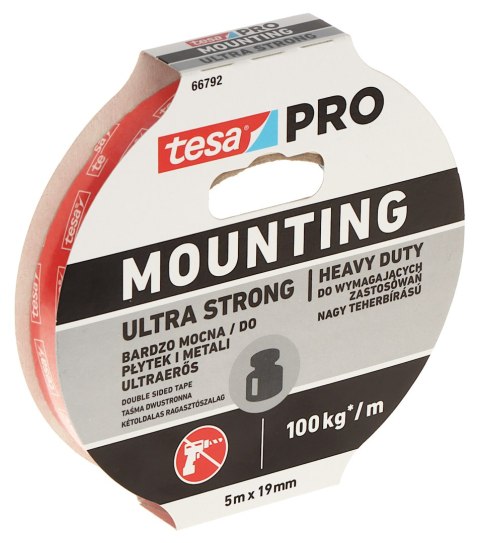DWUSTRONNA TAŚMA MONTAŻOWA MOUNTING-PRO/ULTRA-STRONG/5X19 TESA