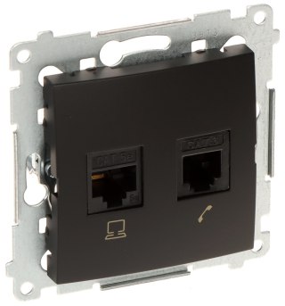 GNIAZDO KOŃCOWE RJ-45 + RJ-12 D5T.01/49-SIMON54