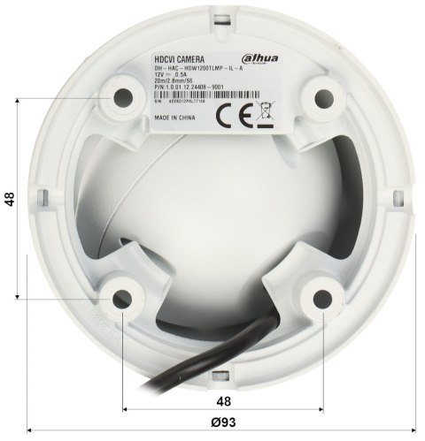 KAMERA AHD, HD-CVI, HD-TVI, PAL HAC-HDW1801TLM-IL-A-0280B-S2 - 8.3 Mpx 4K UHD 2.8 mm DAHUA