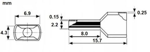 TULEJKA KABLOWA PODWÓJNA TUL-2X1.5/8/DIN-B*P100