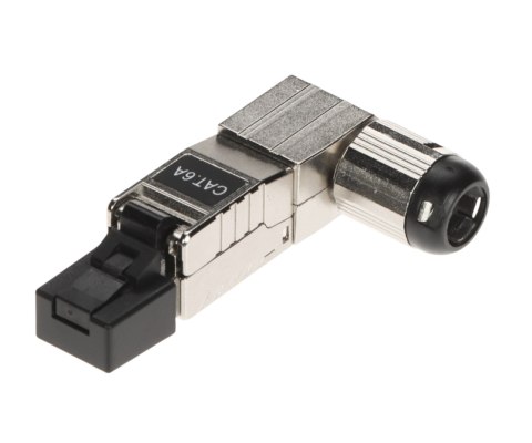 WTYK MODULARNY KĄTOWY EKRANOWANY RJ45/FTP6A-HAND-KAT