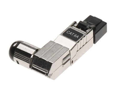 WTYK MODULARNY KĄTOWY EKRANOWANY RJ45/FTP6A-HAND-KAT